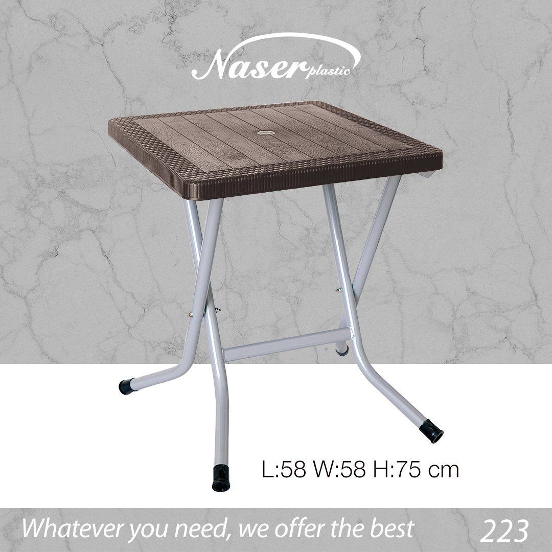 میز مربع تاشو پایه فلزی کوچک کد223 - تصویر 3