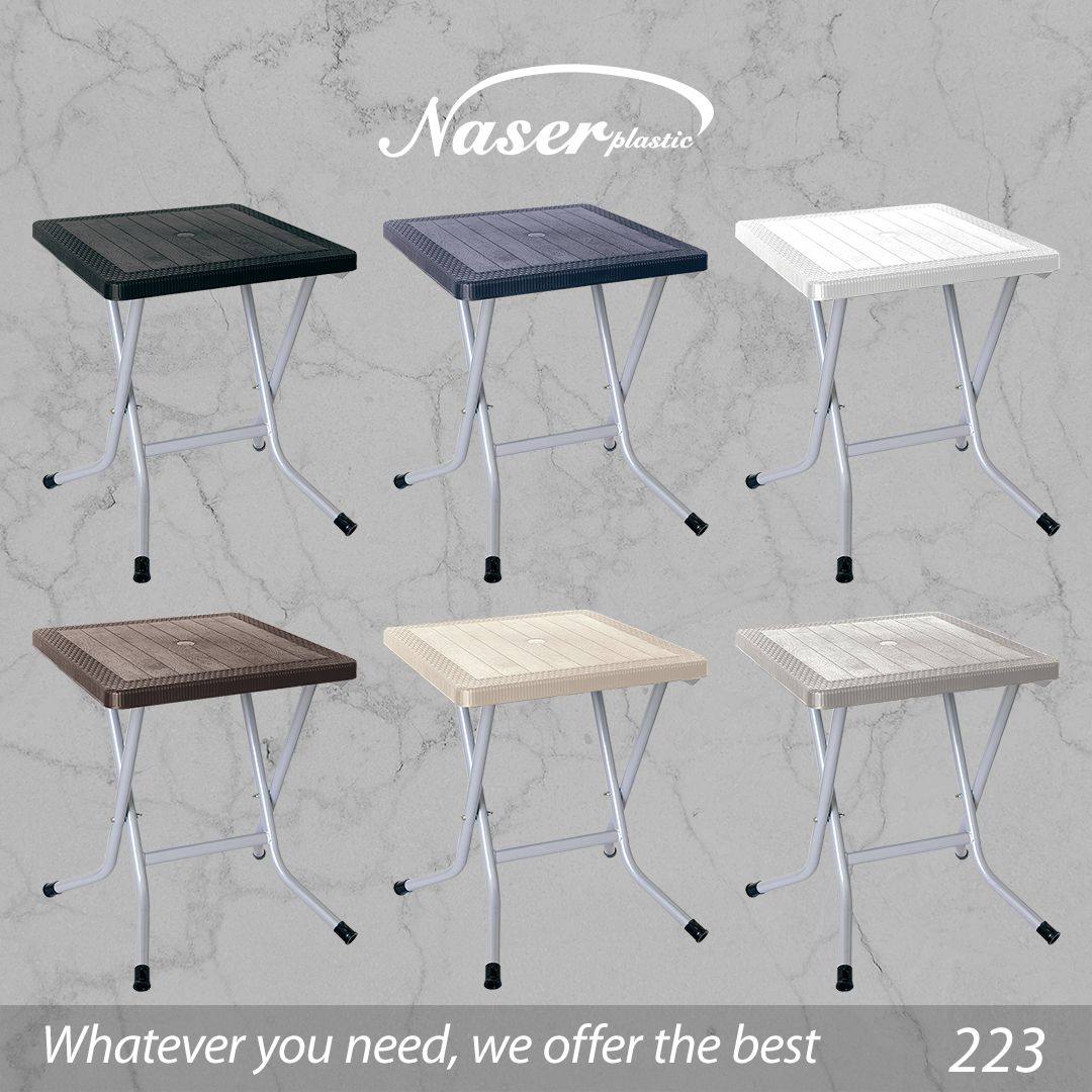 میز مربع تاشو پایه فلزی کوچک کد223 - تصویر 2